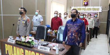Polres Pulang Pisau Bersama Forkompimda Ikuti Rakor Lintas Sektoral Bidang Operasional 2022