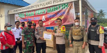 Kapolres Pulang Pisau Tinjau Pos Pengamanan Nataru 2023