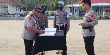 Kapolres Pulang Pisau Pimpin Sertijab Kasat Reskrim, Kasat Polair dan Pelantikan Kabagren