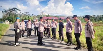 Cek Pengamanan Hari Raya Nyepi di Pura Perempatan Agung Desa Mantaren II, Wakapolres Turun ke Lapangan