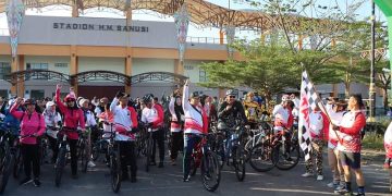 Fun Bike dan Senam Bersama Semarakan Hari Jadi ke-77 Bhayangkara Polres Pulang Pisau