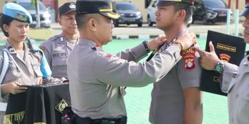 Kapolres Pulang Pisau Pimpin Upacara Korp Rapor Kenaikan Pangkat Personel