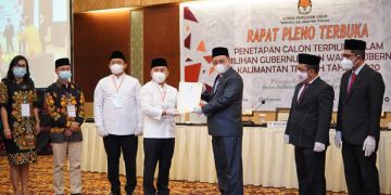 KPU Kalteng Tetapkan H Sugianto Sabran – H Edy Pratowo Sebagai Calon Terpilih Pilgub Kalteng