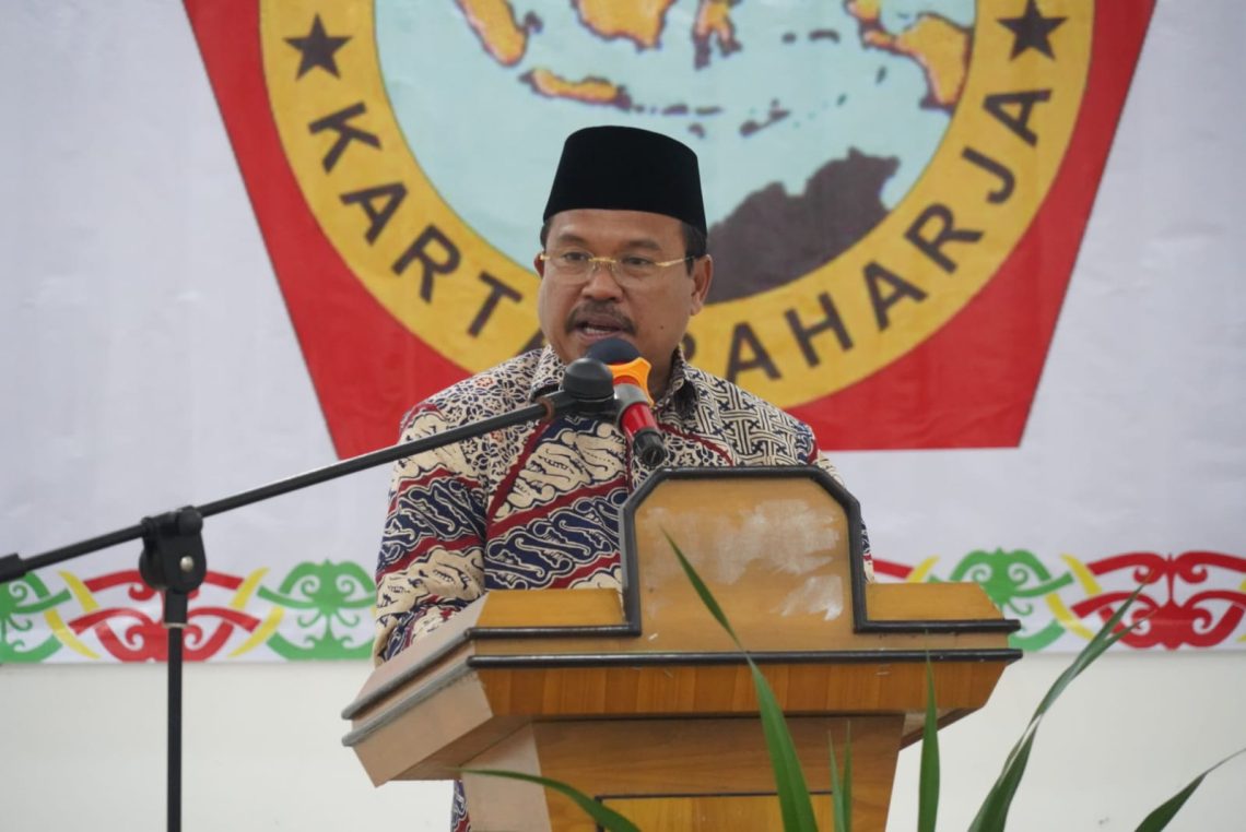 Sekretaris Daerah (Sekda) Prov. Kalteng H. Nuryakin membuka Musyawarah Provinsi ke IX Persatuan Wredatama Republik Indonesia (PWRI) Provinsi Kalteng, bertempat di Hotel Dandang Tingang Palangka Raya, Selasa (22/11/2022). Foto : Ist