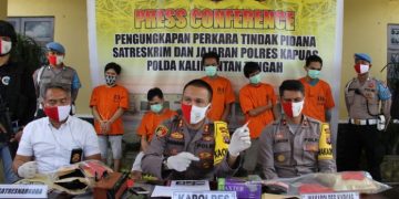 Polres Kapuas Amankan 5 Tersangka Beserta 39 Paket Sabu Seberat 23,19 Gram