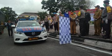 Polda Kalteng Lakukan Penyemprotan Disinfektan Serentak dan Masif se-Kalteng