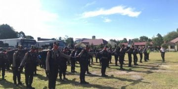 Kawal PSBB, Ditsamapta Berangkatkan 66 Personel ke Kapuas