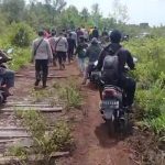Tim penetapan titik koordinat dari Kejaksaan Negeri Palangka Raya dan BPN Kota setempat meninggalkan lokasi, Jumat (11/8/2023) sekitar pukul 10.30 WIB. Foto: fer