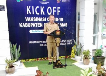 Hari ini, Bupati Bersama Forkopimda Gumas Awali Vaksinasi Covid-19