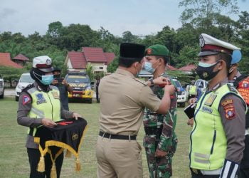 Pimpin Apel Gelar Pasukan, Bupati Lamandau Sebut akan Lakukan Operasi Yustisi