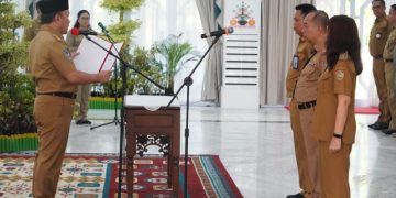 Gubernur Sugianto Lantik Pejabat Tinggi Pratama dan Pejabat Administrator di Lingkungan Pemprov Kalteng