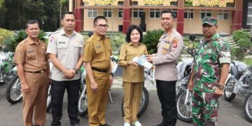 Kapolres Pulang Pisau Terima Bantuan Ranmor Penanganan Karhutla dari Bupati