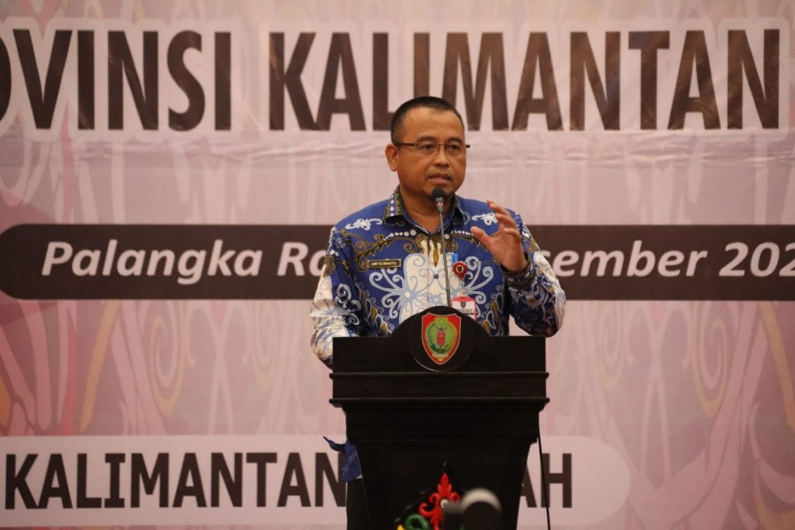 Asisten Adum Sri Suwanto saat membacakan sambutan