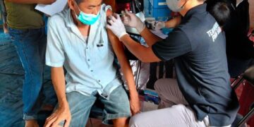 Masyarakat Tanah Siang Antusias Ikuti Vaksinasi Covid-19